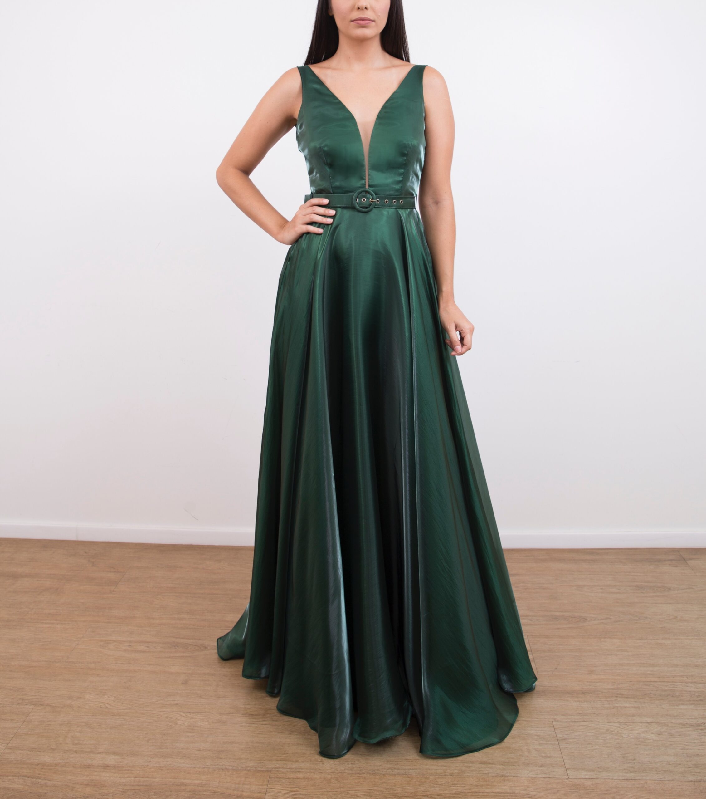 Vestido cheap verde liso